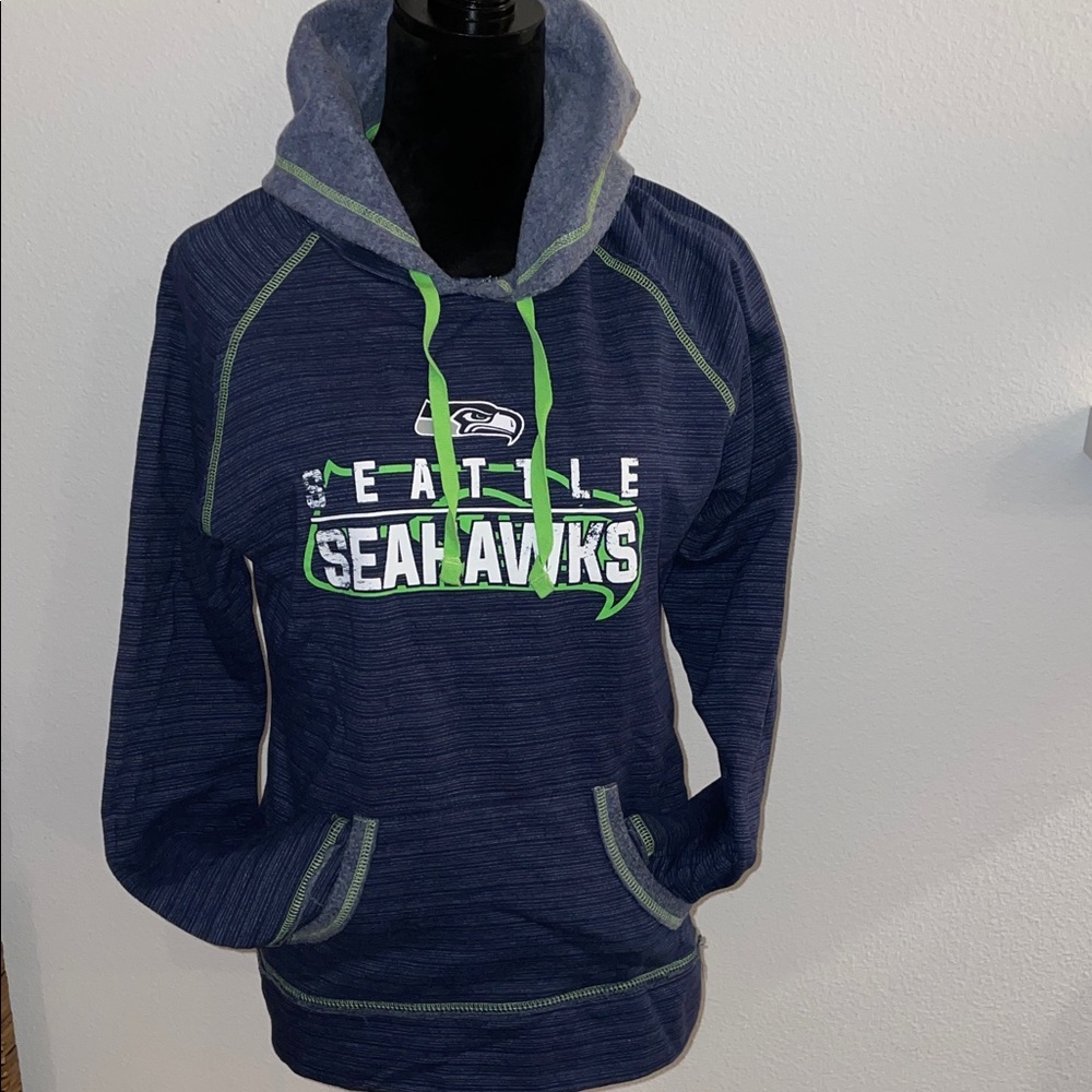 NFL Seattle Seahawks Navy and Lime Hoodie